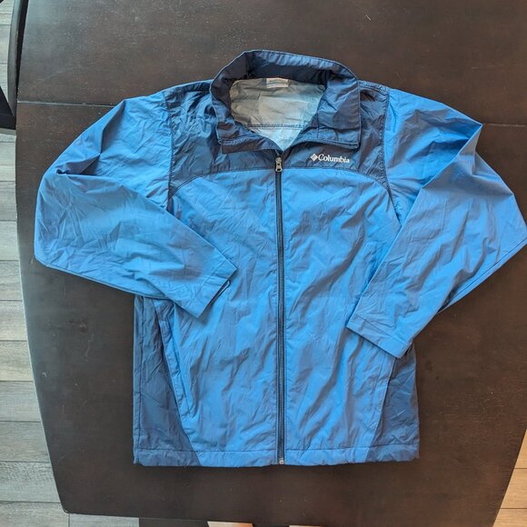 Columbia Jackets & Blazers - Columbia Rain Jacket Blue Packable Hood / Packable Size Small